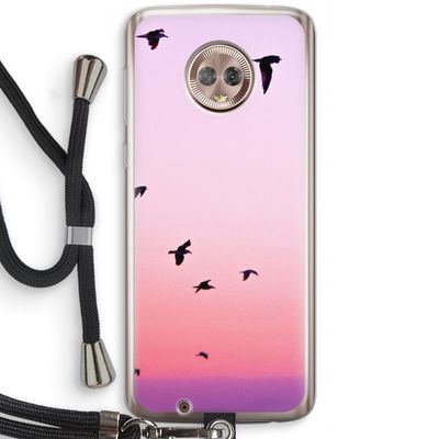Fly away: Motorola Moto G6 Transparant Hoesje met koord