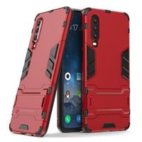 Armor Series Huawei P30 Hybrid Case met Standaard - Rood