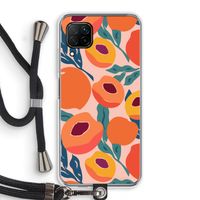 Perzik: Huawei P40 Lite Transparant Hoesje met koord
