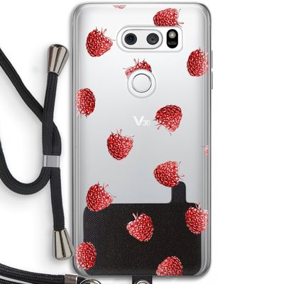 Framboosjes: LG V30 Transparant Hoesje met koord