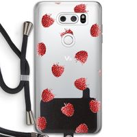 Framboosjes: LG V30 Transparant Hoesje met koord
