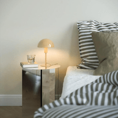 Kleine gele tafellamp met schakelaar en E14 fitting Nordlux Ellen mini geel