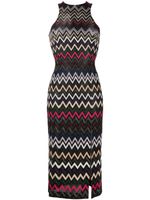 Missoni robe mi-longue à motif zigzag - Noir