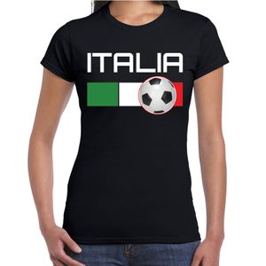 Italia / Italie voetbal / landen t-shirt zwart dames
