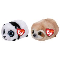 Ty - Knuffel - Teeny Ty's - Bamboo Panda & Dangler Sloth