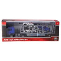Rapid Wheels vrachtwagen pull back diecast met 3 auto&apos;s