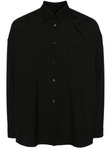 Marni chemise en laine vierge à manches longues - Noir