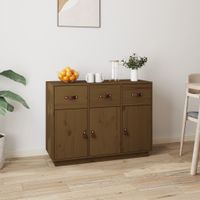 Dressoir 100x40x75 cm massief grenenhout honingbruin - thumbnail