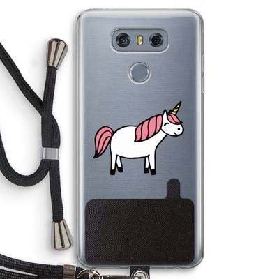 Eenhoorn: LG G6 Transparant Hoesje met koord