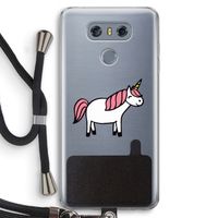 Eenhoorn: LG G6 Transparant Hoesje met koord