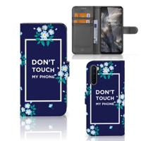 OnePlus Nord Portemonnee Hoesje Flowers Blue DTMP | Portemonnee hoesje