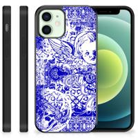 Mobiel Case iPhone 12 Mini Angel Skull Blauw