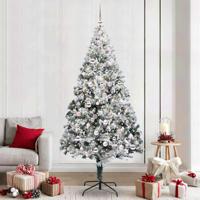 VidaXL Kunstkerstboom met 300 led wit 240 cm pvc en staal en kunststof