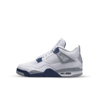 Air Jordan 4 Retro White Midnight Navy (GS) - thumbnail