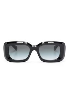 Chloé Eyewear lunettes de soleil rectangulaires à logo imprimé - Noir