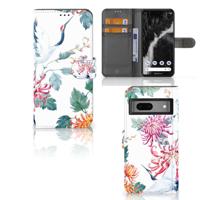 Google Pixel 7 | Telefoonhoesje | Met pasjeshouder | Bird Flowers