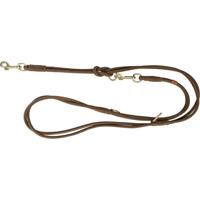 Trixie hondenriem pure verstelbaar rond gestikt leer bruin