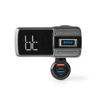 Nedis CATR101BK Fm-transmitter Voor In De Auto Bluetooth® Bass Boost Microsd-kaartsleuf Handsfree Bellen Spraakbediening 3,0 A / 2,4 A - thumbnail