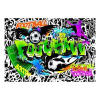 Fotobehang - Football Graffiti 100x70cm - Vliesbehang - thumbnail