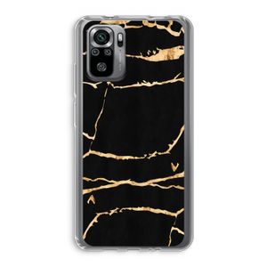 Gouden marmer: Xiaomi Redmi Note 10S Transparant Hoesje