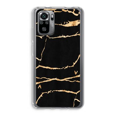 Gouden marmer: Xiaomi Redmi Note 10S Transparant Hoesje