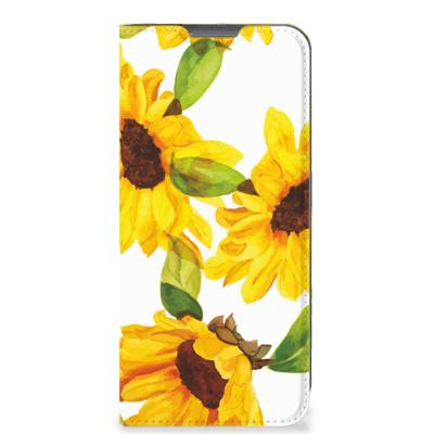Smart Cover voor OPPO A77 5G | A57 5G Zonnebloemen Smart Cover voor OPPO A77 5G | A57 5G Zonnebloemen