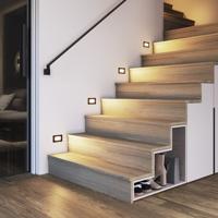 Set van 4 Dillon - LED Inbouw Wandlampen - 3 Watt 340 Lumen - 3000K Warm wit - IP54 waterdicht - Voor binnen en buiten - Zwart