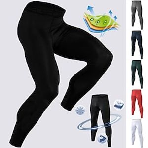 Voor heren Compressiebroek Strakke hardloopbroek Basislaag Sportief Zomer Spandex Ademend Sneldrogend Vochtregelerend Zacht Fitness Sportschooltraining Hardlopen Sportkleding Sportkleding Effen Zwart Lightinthebox