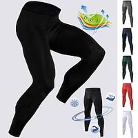 Voor heren Compressiebroek Strakke hardloopbroek Basislaag Sportief Zomer Spandex Ademend Sneldrogend Vochtregelerend Zacht Fitness Sportschooltraining Hardlopen Sportkleding Sportkleding Effen Zwart Lightinthebox - thumbnail