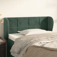 Hoofdbord met randen 103x23x78/88 cm fluweel donkergroen
