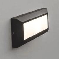 Kleine donkergrijze led gevelverlichting met ingebouwde LED lichtbron (4000K) Lutec Helena