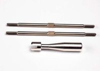 Turnbuckles, titanium 94mm (front tie rods) (2)/ billet aluminum wrench - thumbnail