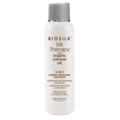 BioSilk Silk Therapy Organic Coconut Oil 3-in-1 Shampoo, Conditioner & Body Wash