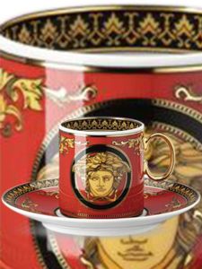 Versace tasse et soucoupe à expresso Medusa - Rouge