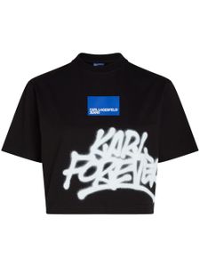 Karl Lagerfeld Jeans x Crapule2000 t-shirt crop - Noir