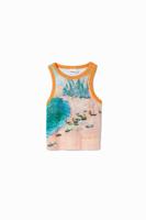 T-shirt schouderbandjes Claude Monet - MATERIAL FINISHES - M