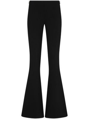 DSQUARED2 pantalon évasé à plaque logo - Noir