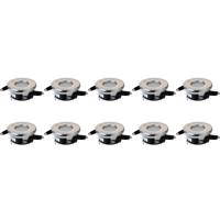 Waterdichte Inbouwspot Armaturen Set 10 Stuks - IP65 Chroom Ø82mm