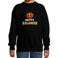 Pompoen / happy halloween horror trui zwart voor kinderen - verkleed sweater 14-15 jaar (170/176)  - - thumbnail