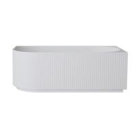 Hoekbad Rechts BWS Alivia 180x80 cm Acryl Met Waste Mat Wit