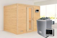 Karibu | Sonara Sauna | Energiesparende Deur | Kachel 9 kW Externe Bediening - thumbnail