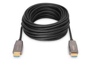 Digitus AK-330126-150-S HDMI-kabel HDMI Aansluitkabel HDMI-A-stekker, HDMI-A-stekker 15.00 m Zwart 8K UHD, Afgeschermd (dubbel)