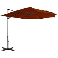 VidaXL Zweefparasol met aluminium paal 300 cm terracottakleurig - thumbnail