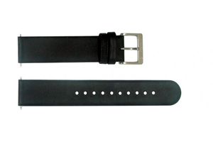 Horlogeband Mondaine BM20029 Leder Zwart 18mm