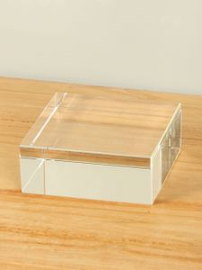 Glazen sokkeltje, 10x10x4 cm