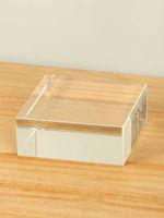Glazen sokkeltje, 10x10x4 cm Glazen sokkeltje, 10x10x4 cm