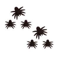 Halloween nep spinnen - 6x stuks - 8 x 10 cm - zwart - harige nep spinnen