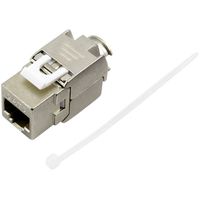 TRU COMPONENTS RJ45-koppeling, Cat. 6a 93038C362 Koppeling, recht Aantal polen 8 Metaal 1 stuk(s) - thumbnail