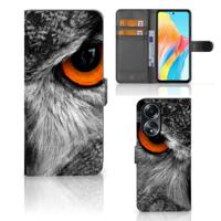 OPPO A58 4G | Telefoonhoesje | Met pasjeshouder | Uil