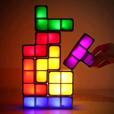 PixelGlow DIY Retro Game Lamp - Unieke Nachtlamp met Tetris Design
